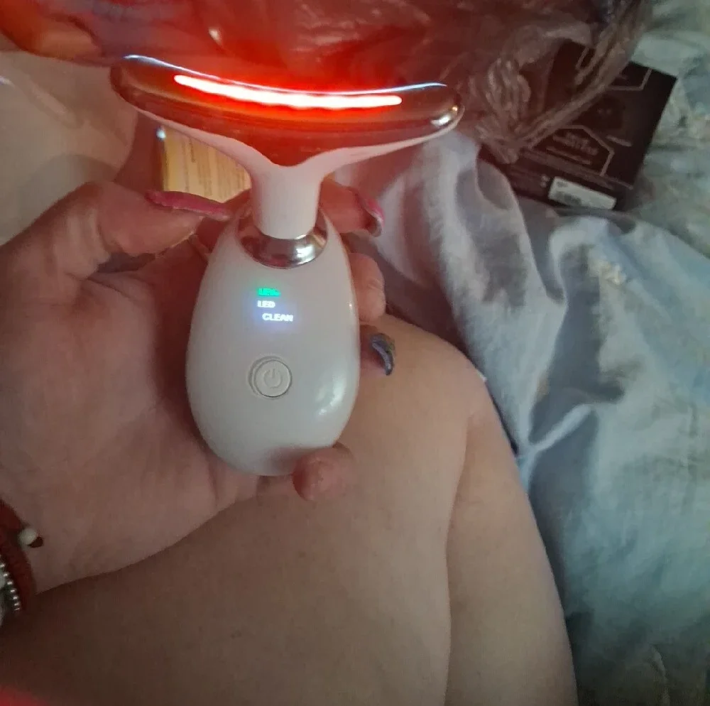 Face rejuvenation machine even vibrates.When you add , it has different colors f